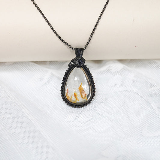 Natural Labradorite Pendant Necklace for Men Women